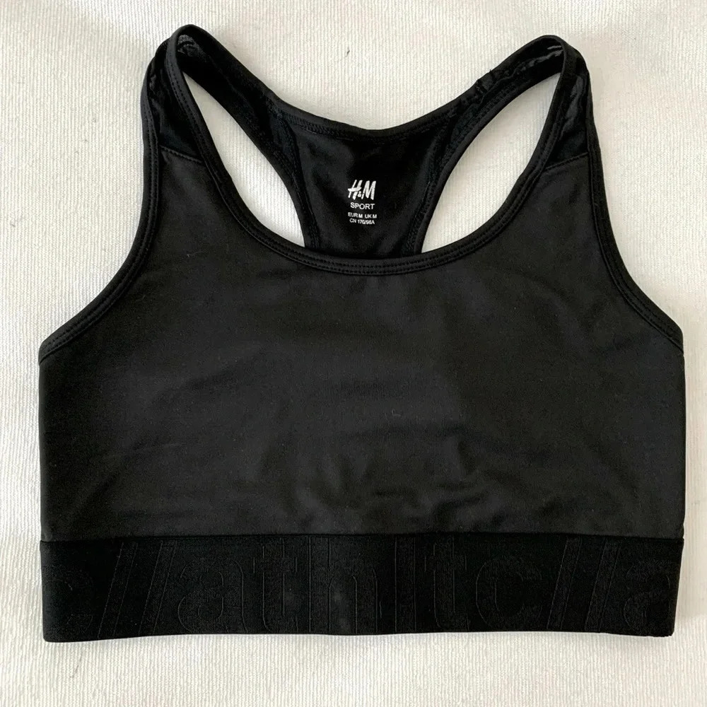 H&M black sport bras M